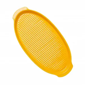 Форма для запікання Keramik овальна з ручками термостійка мала жовта - Фото 1