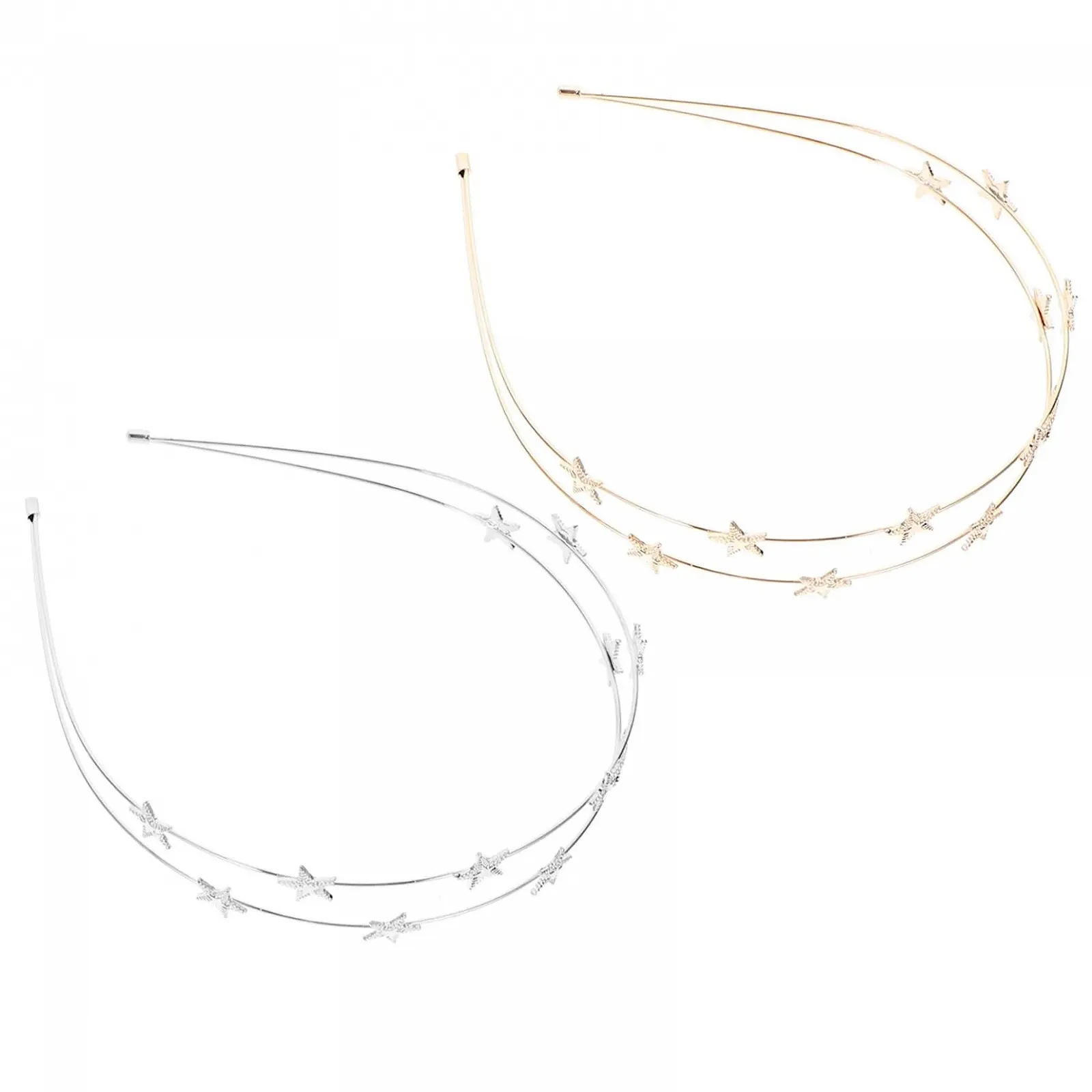 Обруч Abaodam для волосся для дівчат, зірка, німб, корона, сріблястий, 2 шт, фото №1 Обруч Abaodam для волосся для дівчат, зірка, німб, корона, сріблястий, 2 шт, фото №1