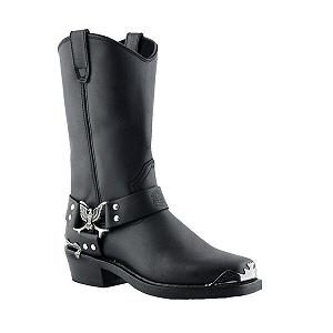 Ботинки Western Grinders Eagle Hi Кожаные Мотоциклетные Ковбойские Черные - Фото 1