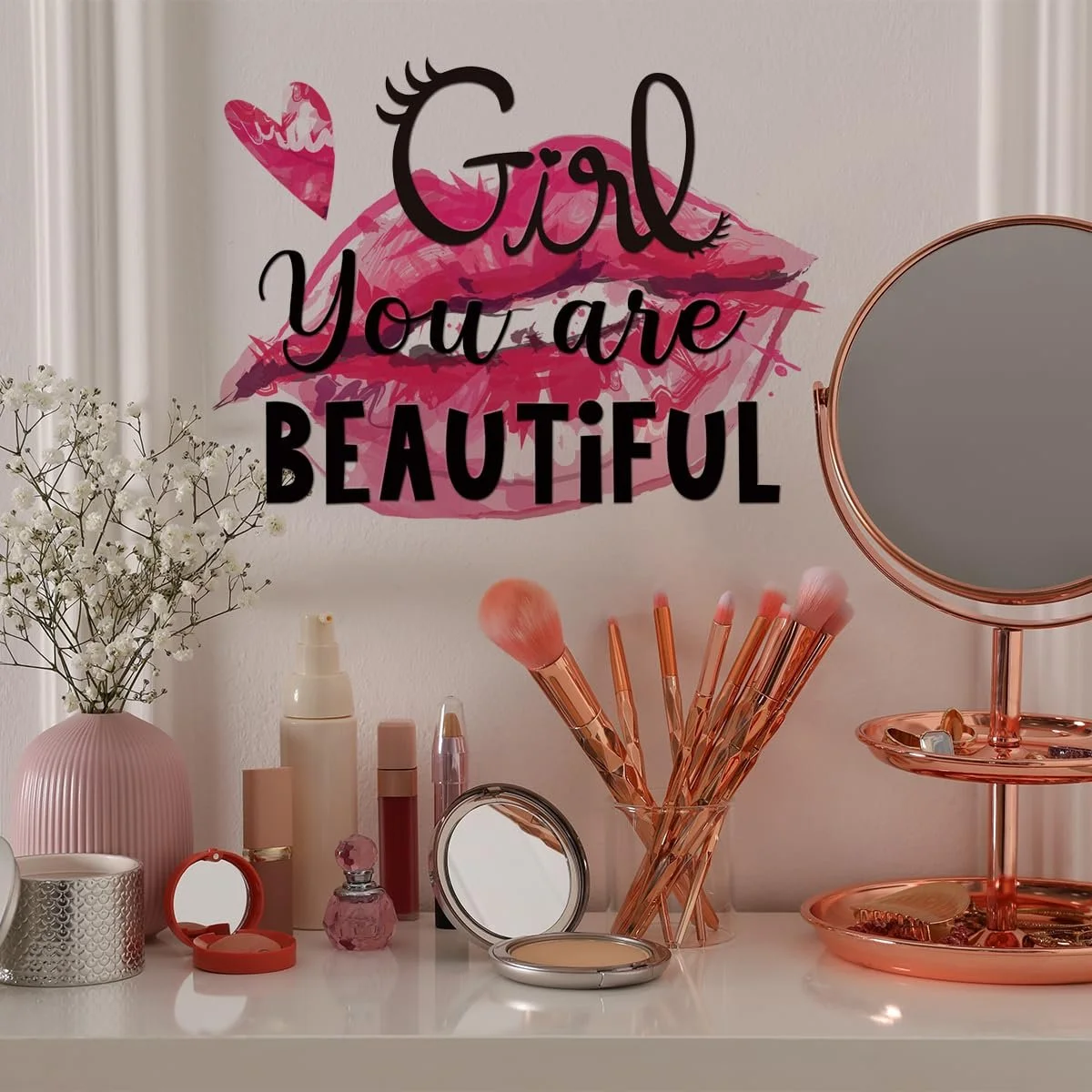 Наклейка WandSticker4U Sayings Girl You Are Beautiful 28 x 37 см, фото №3