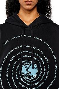 Женская Толстовка Diesel F-maxinne-Hood с круглым вырезом synthetic.ua - Фото 1