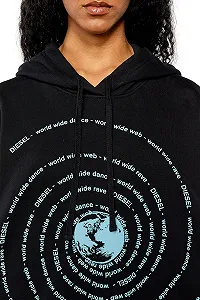 Женская Толстовка Diesel F-maxinne-Hood с круглым вырезом synthetic.ua - Фото 1