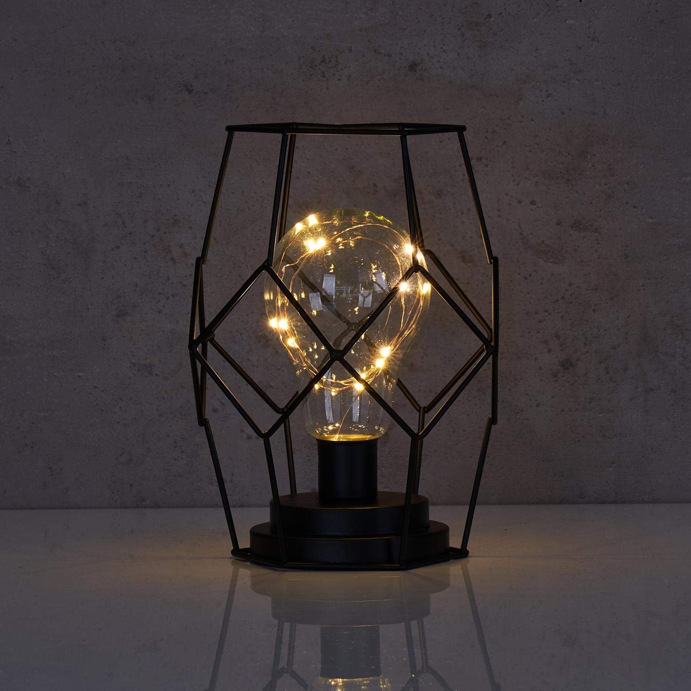 Настільна лампа LED levandeo індустріальний стиль 17 x 22 см чорна, фото №5