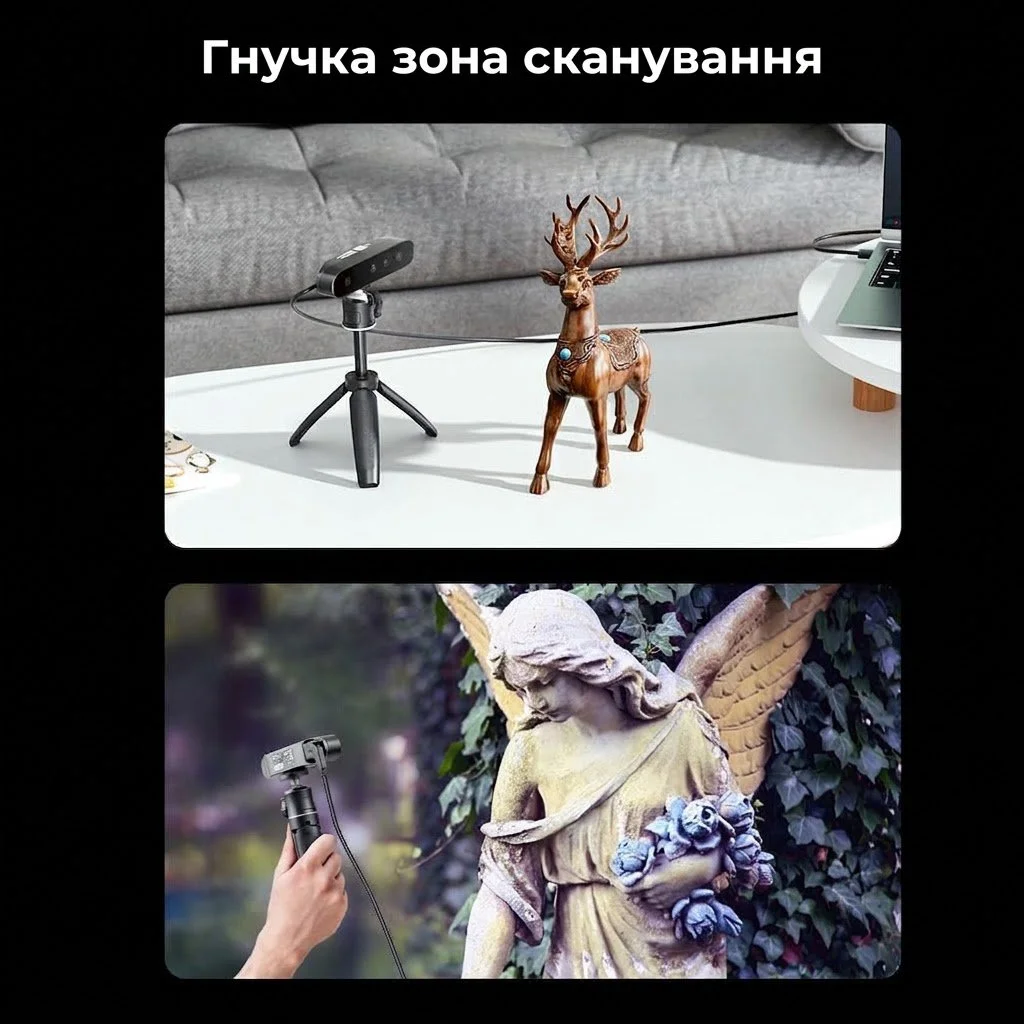 3D-сканер Creality CR-Scan Ferret SE / Точність 0,1 мм / 30 FPS / Для 3D-друку / Чорний, фото №4