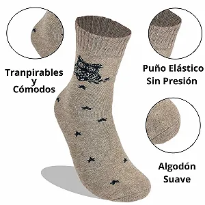 Термоноски Женские Зимние Носки для Женщин Теплые и Мягкие с Различными Рисунками 4 Пары на Выбор Шерсть или Хлопок synthetic.ua - Фото 1