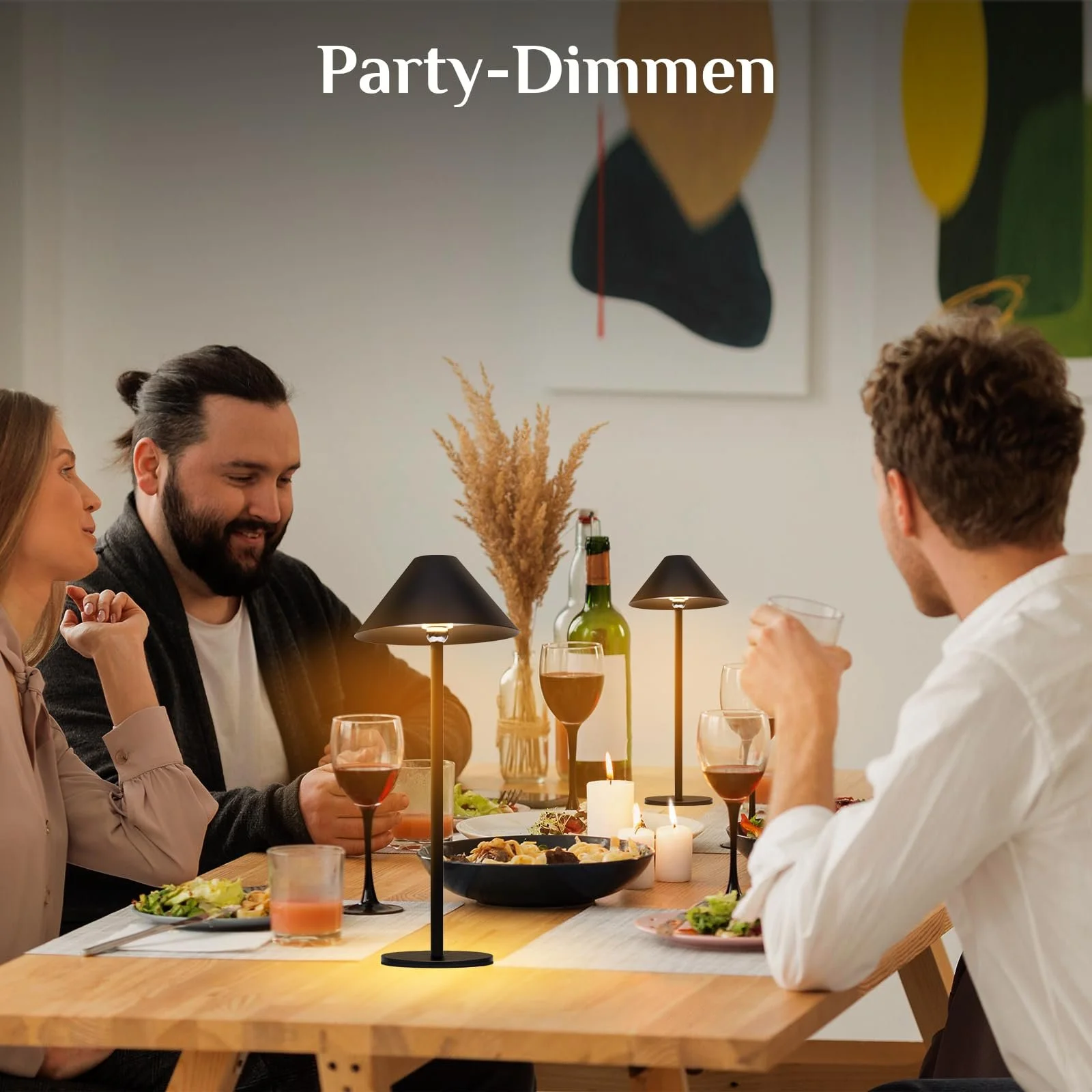 Настільна лампа Rosnek LED Бездротова 360° Магнітна 4000 мАг 3 кольори Сенсорна, фото №9