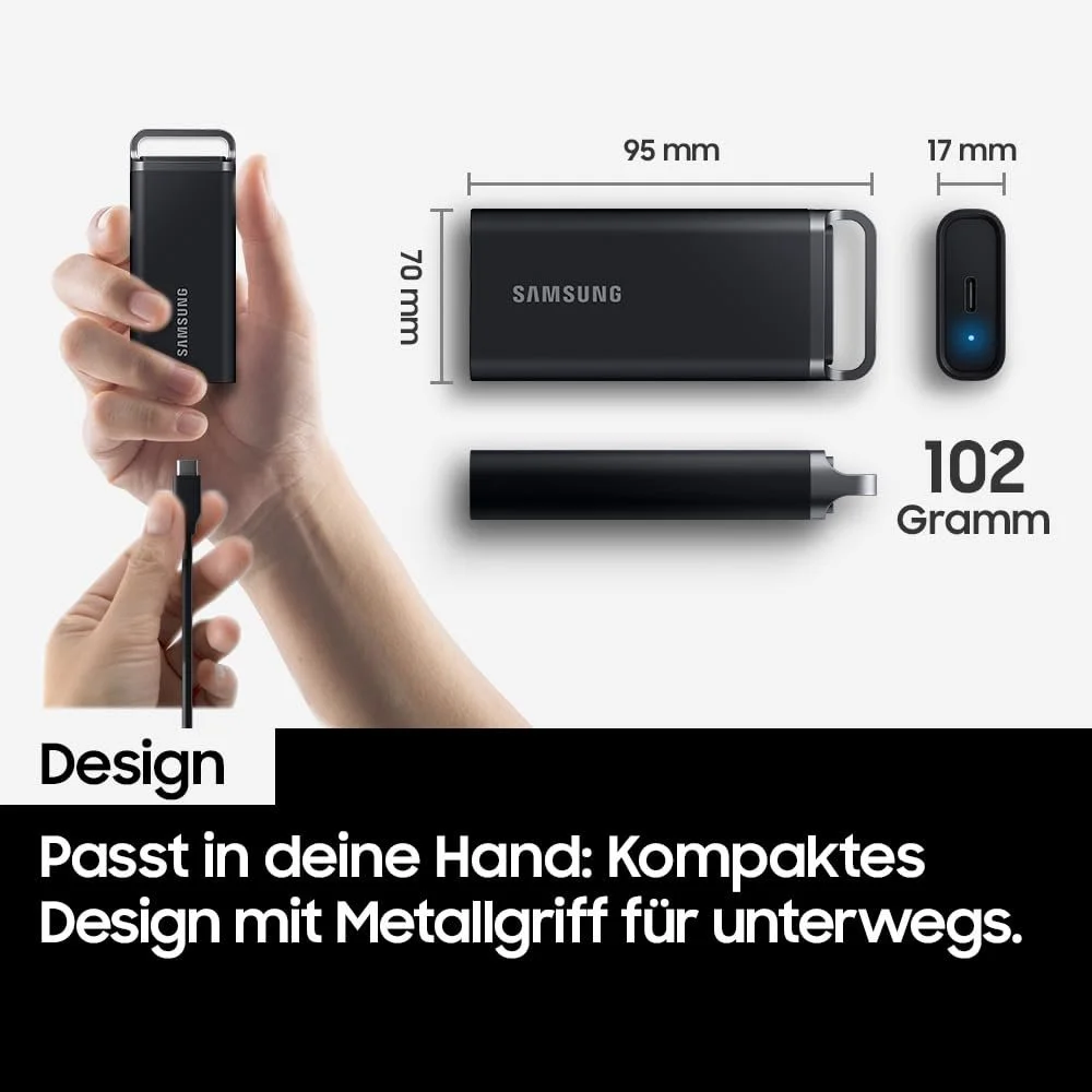 Внешний SSD-накопитель Samsung T5 EVO 4TB USB 3.2 Gen 1 Black, фото №3 Внешний SSD-накопитель Samsung T5 EVO 4TB USB 3.2 Gen 1 Black, фото №3