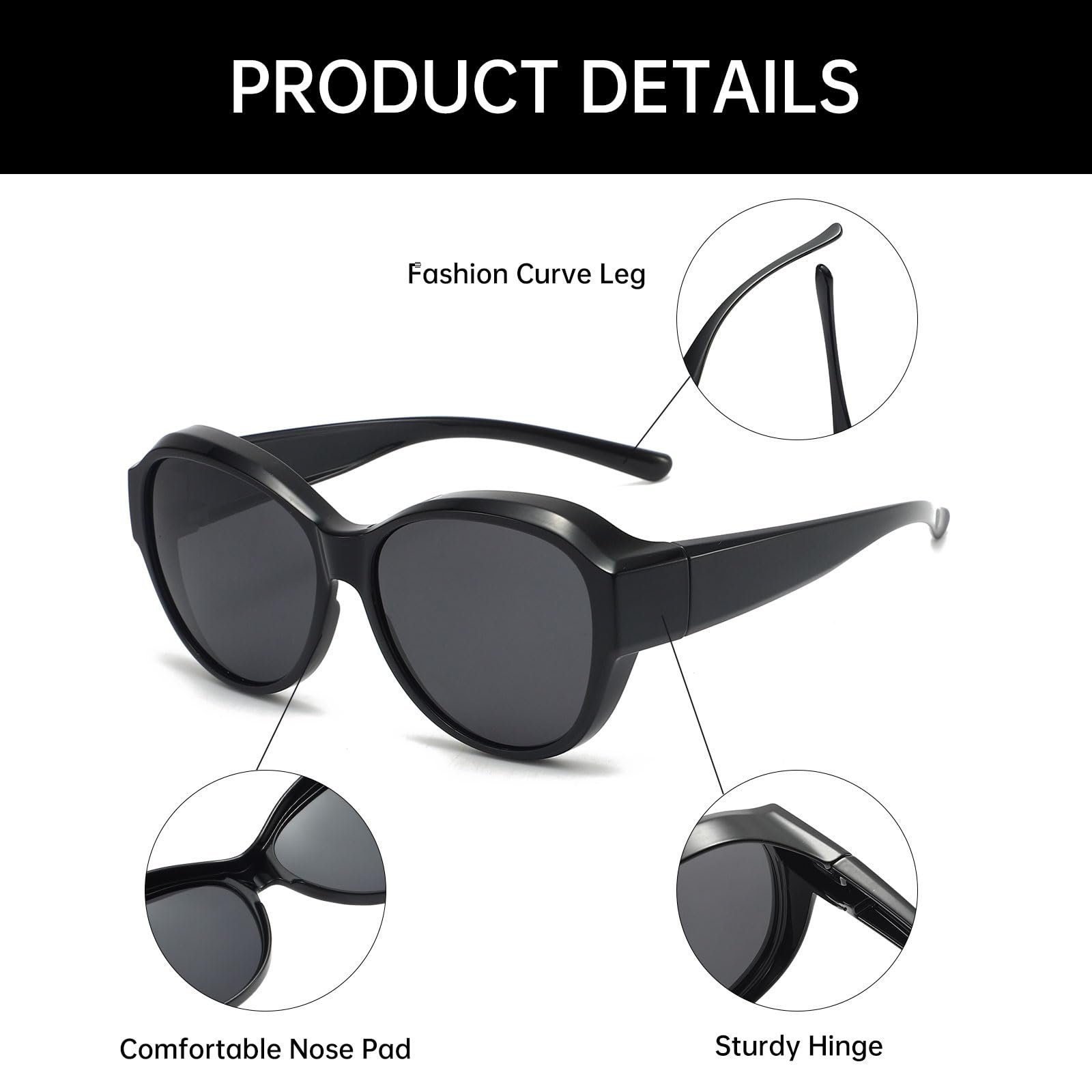 Винтажные поляризованные круглые очки YAMEIZE для женщин и мужчин, модные, защита UV400, прямоугольные., фото №7