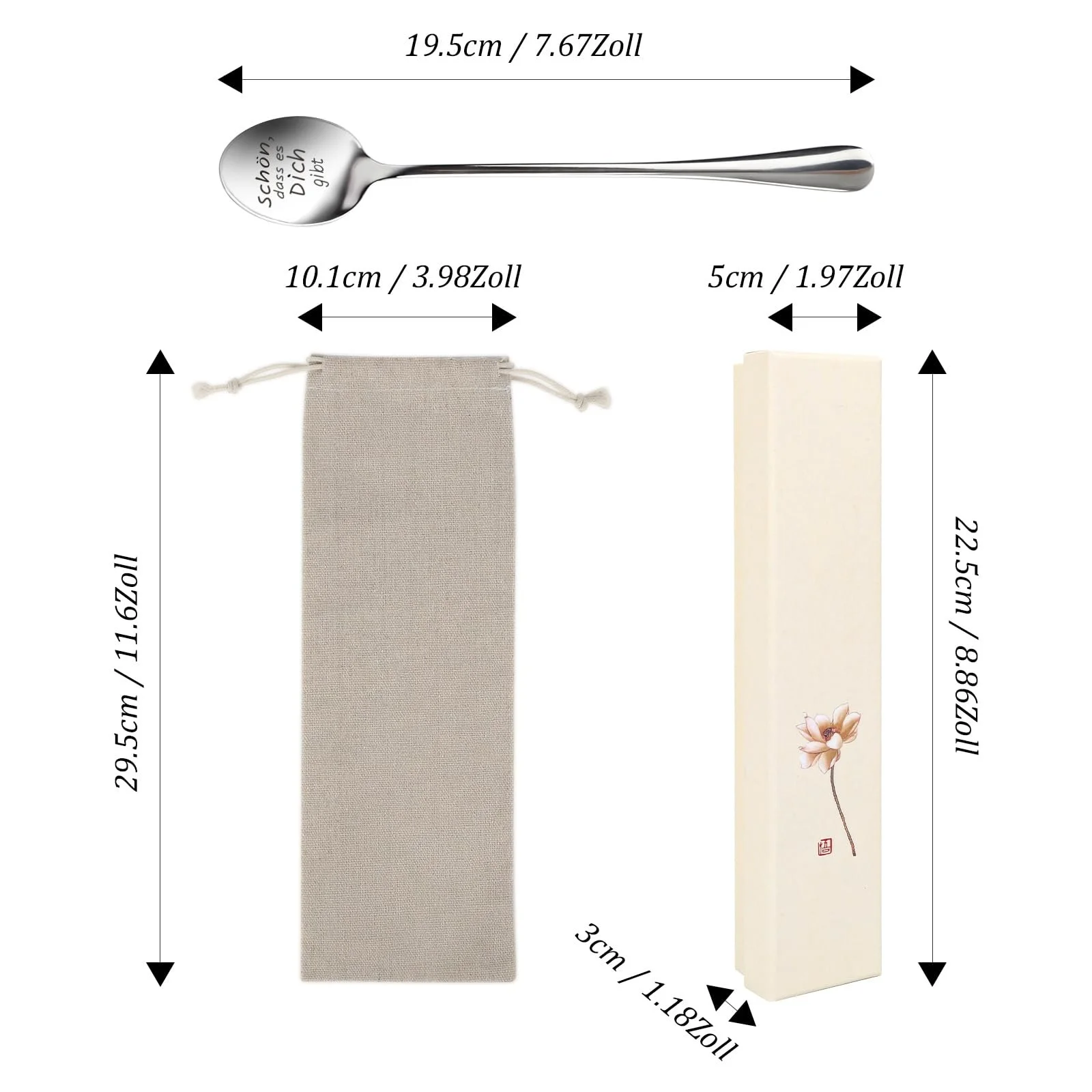 Ложка Кавова з нержавіючої сталі, набір 2 шт., фото №2