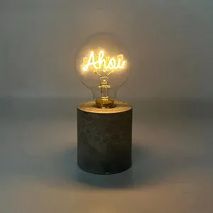 Настільна лампа Mea-Living Lucia Concrete Ahoi бездротова на батарейках Індустріальна Ретро synthetic.ua - Фото 1