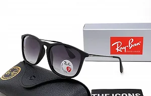 Жіночі сонцезахисні окуляри Ray Ban чорні квадратні - Фото 1