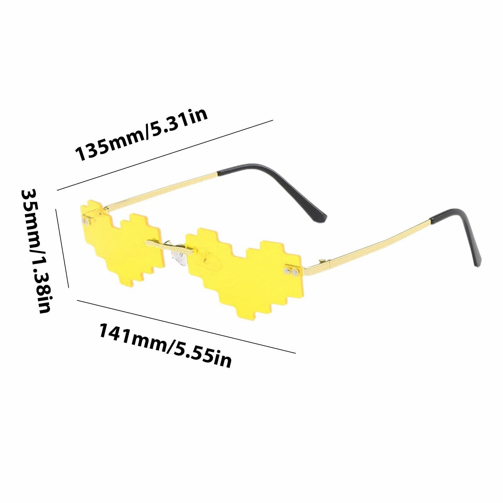 Солнцезащитные Очки Сердцевидные Frfik Сердцевидные Цветные Без оправы, фото №5