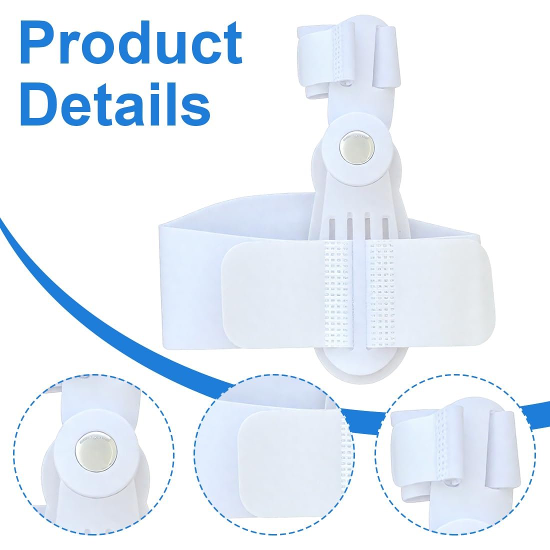 Шина для корекції Hallux Valgus, 2 шт., роздільник для пальців ніг Hallux Valgus з регульованою кнопкою для випрямлення великого пальця ноги, фото №3 Шина для корекції Hallux Valgus, 2 шт., роздільник для пальців ніг Hallux Valgus з регульованою кнопкою для випрямлення великого пальця ноги, фото №3