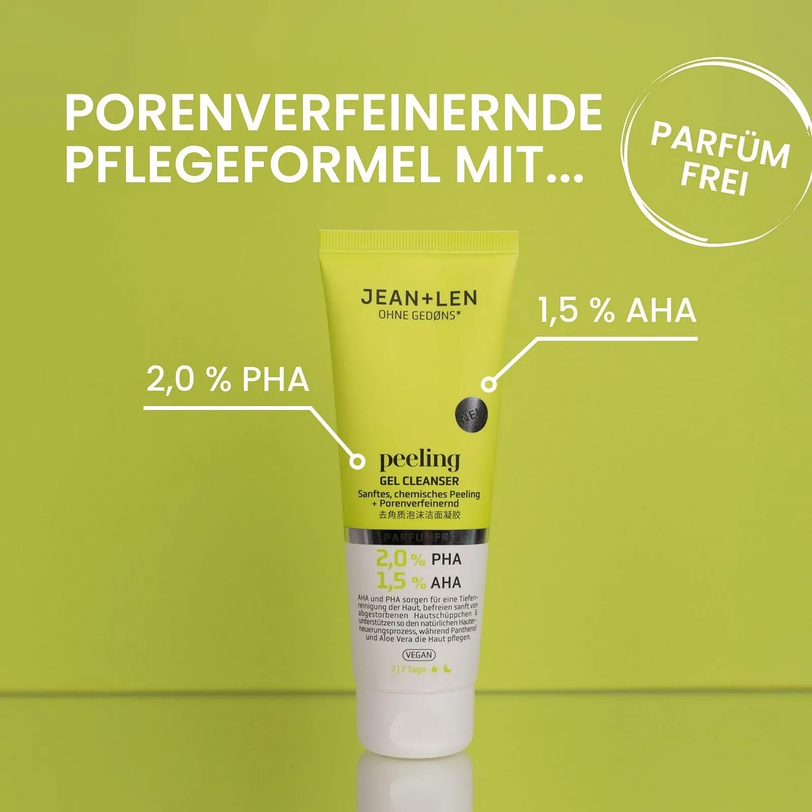 Гель для умывания Jean & Len Exfoliating, для всех типов кожи, мягко освобождает кожу от мертвых клеток, химическое отшелушивание, без запаха, веганский гель для умывания, 125 мл, фото №2 Гель для умывания Jean & Len Exfoliating, для всех типов кожи, мягко освобождает кожу от мертвых клеток, химическое отшелушивание, без запаха, веганский гель для умывания, 125 мл, фото №2