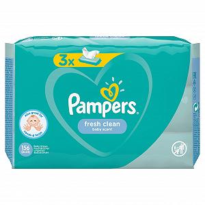 Серветки детские Pampers Fresh Clean 52 шт Бирюзовый, Белый - Фото 1