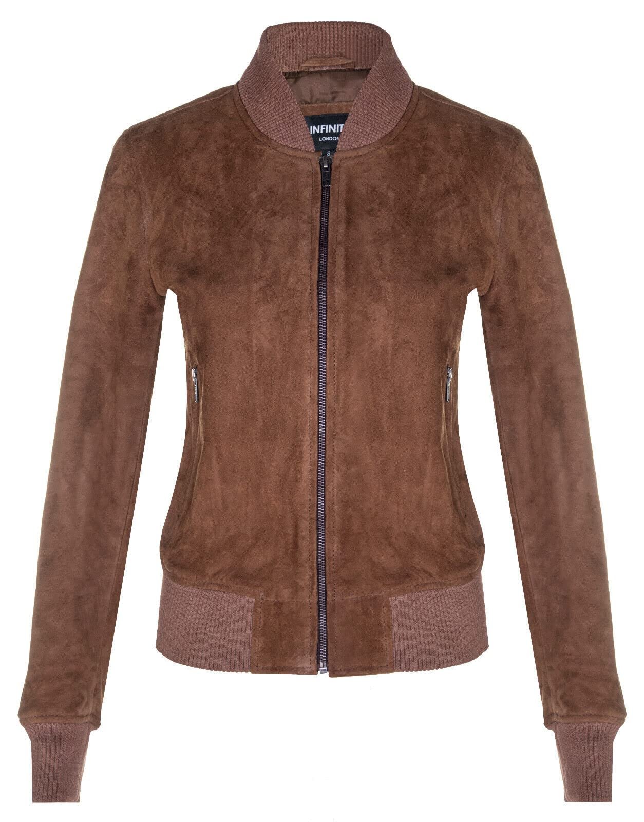 Бомбер Infinity Leather MA-1 Varsity Женская Куртка из Натуральной Замши Козы, фото №1