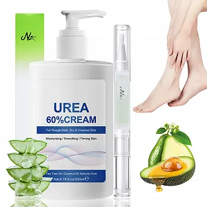 Набор для ухода за ногами: Крем с мочевиной 60% 200 мл и масло для ногтей с алоэ вера - Фото 1