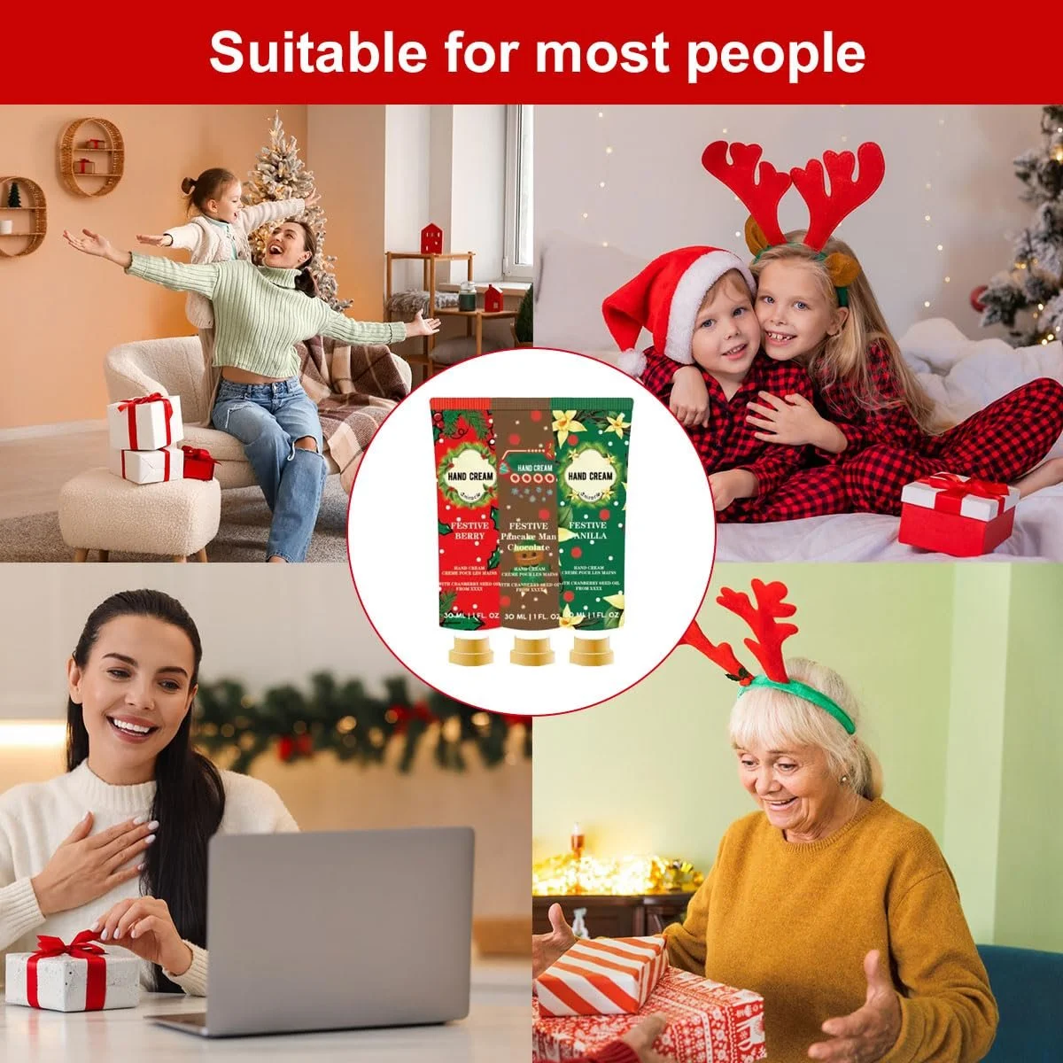 Крем для рук Набір з 3 штук Різдвяне морозиво Малина/Шоколад/Ваніль, фото №7