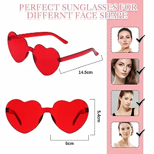 Сонцезахисні окуляри Серце Fiada 2 пари Без оправи Кольорові synthetic.ua - Фото 1