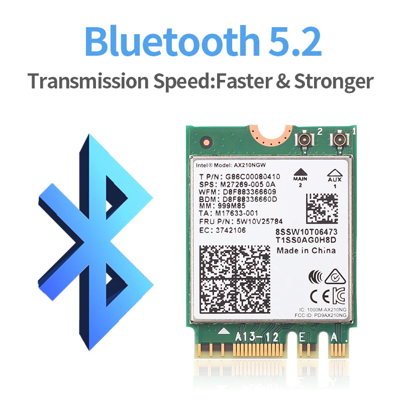 Мережевий адаптер Intel AX210 WiFi модуль 2.4/5GHz Wi-Fi 6, фото №3