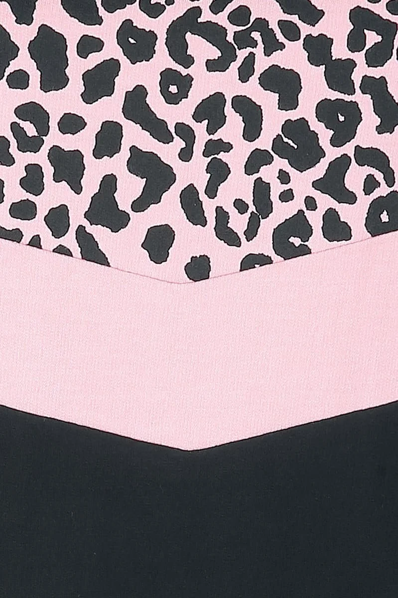 Женская Толстовка RED by EMP с леопардовым принтом Черный/Розовый, фото №3