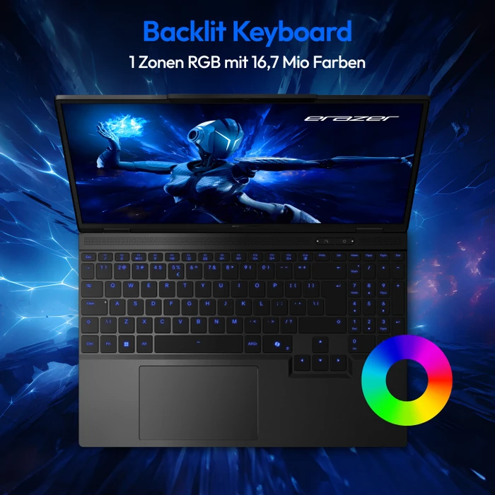 Ігровий ноутбук 16" Medion (Lenovo Group) Erazer Major X20 | Intel Core i9-14900HX | IPS (2560x1600) QHD+ | 16:10 | 240 Гц | RAM DDR5 32 ГБ | SSD NVME 1 ТБ | Nvidia GeForce RTX 4070, 8 ГБ | Механічна RGB клавіатура Win11 (4947), фото №7