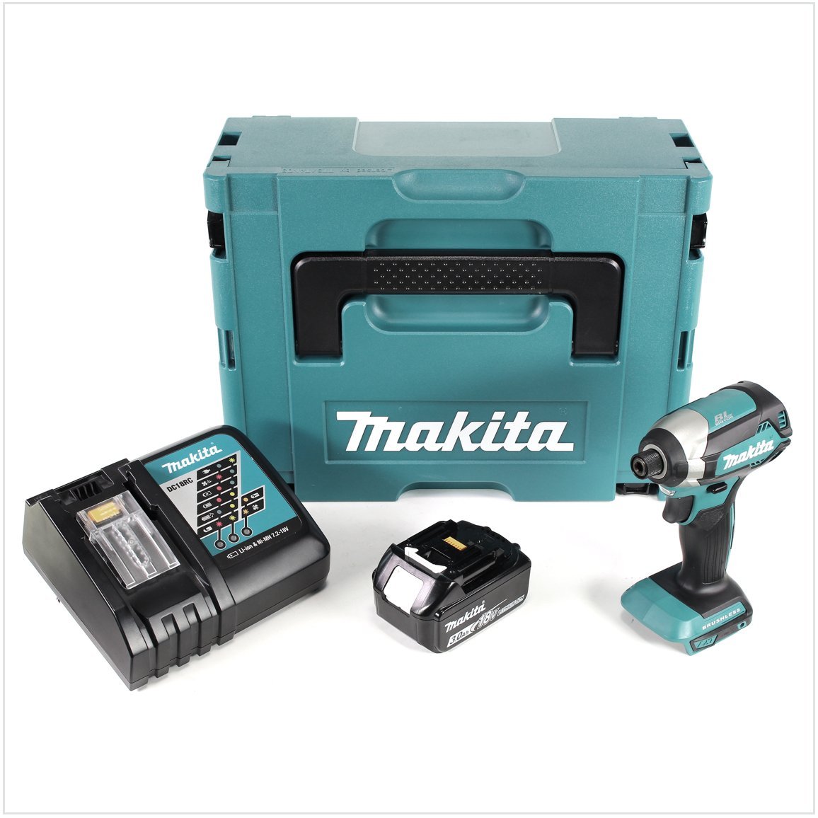 Шуруповерт Makita DTD 153 RF1J 18V Акумуляторний Безщітковий у Makpac, фото №1 Шуруповерт Makita DTD 153 RF1J 18V Акумуляторний Безщітковий у Makpac, фото №1