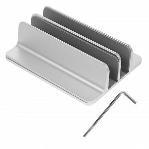 Підставка для ноутбука Алюмінієвий сплав з тримачем для слотів Вертикальна Регульована, стабільна та елегантна для офісу - Фото 1