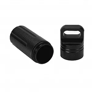 Футляр для таблеток Портативний Водонепроникний Алюмінієвий Чорний synthetic.ua - Фото 1