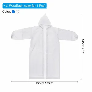 Дощовик PATIKIL Унісекс для виживання 2 шт. Синій, Білий synthetic.ua - Фото 1