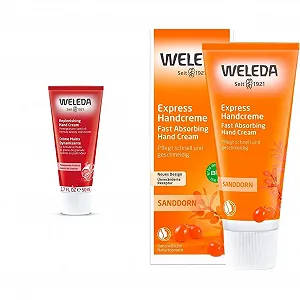 Крем для рук WELEDA Organic Pomegranate Intensive 50 мл и Organic Sea Buckthorn Express 50 мл - Фото 1