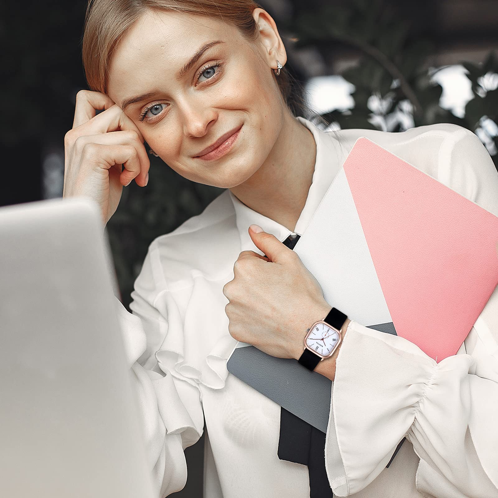 Часы JewelryWe Аналоговые Классические Кварцевые с кожаным ремешком для женщин и девочек, фото №3 Часы JewelryWe Аналоговые Классические Кварцевые с кожаным ремешком для женщин и девочек, фото №3