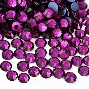 Термостразы BLINGINBOX Круглые кристаллы для одежды, обуви, рукоделия Fuchsia-SS16 - Фото 1