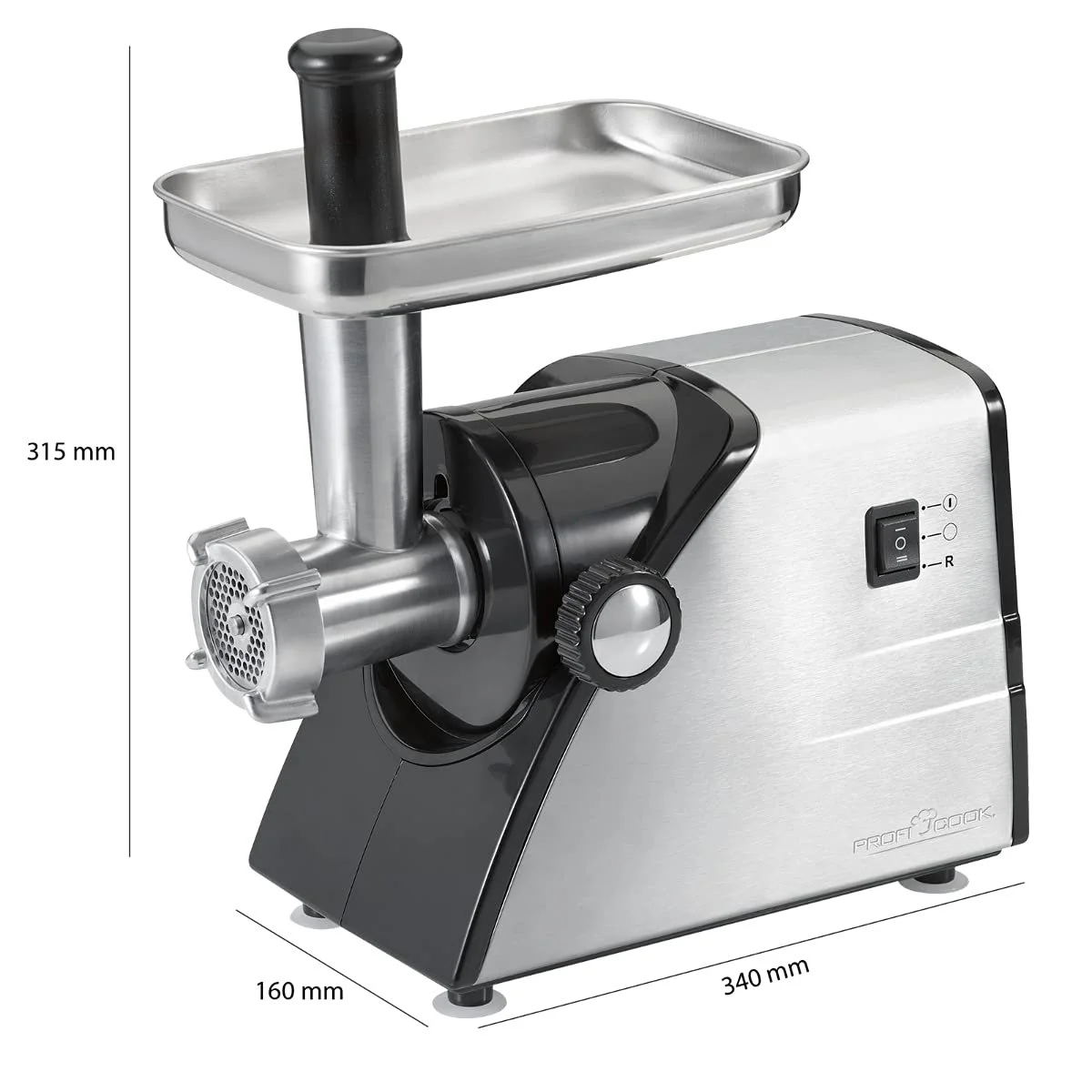 Электрическая мясорубка ProfiCook FW 1060 1000 Вт Черный и серебристый, фото №10 Электрическая мясорубка ProfiCook FW 1060 1000 Вт Черный и серебристый, фото №10
