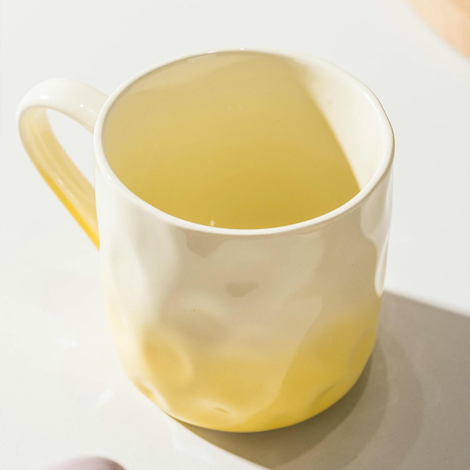 Керамічна чашка 300 мл, креативний сніданок, градієнт, кремово-жовтий, фото №5 Керамічна чашка 300 мл, креативний сніданок, градієнт, кремово-жовтий, фото №5