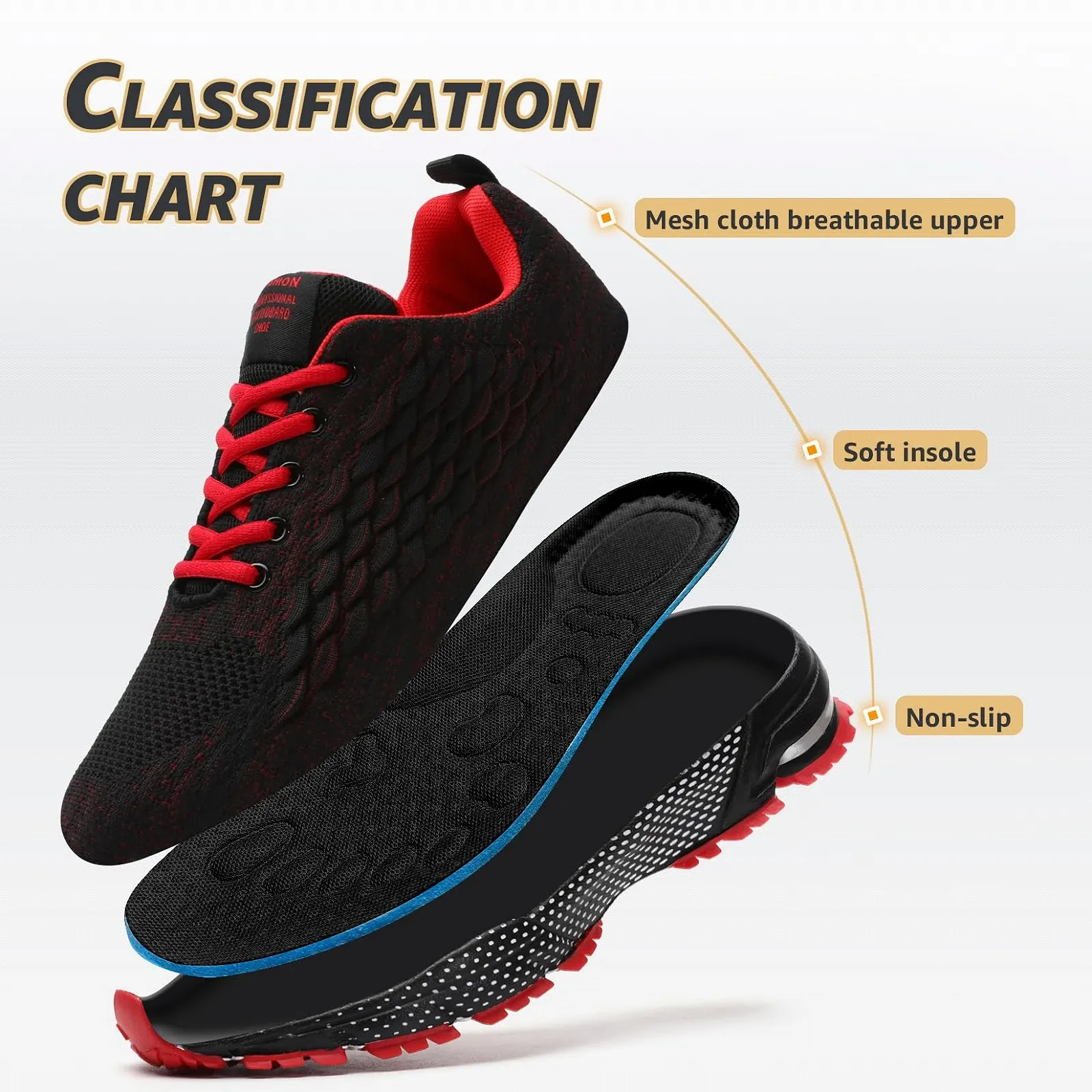 Чоловічі Кросівки ASHION Спортивні Бігові Дихаючі Легкі, фото №3 Чоловічі Кросівки ASHION Спортивні Бігові Дихаючі Легкі, фото №3