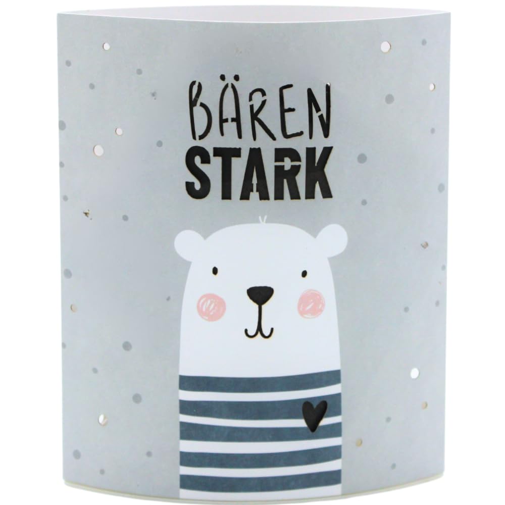 Лампа LED Мотив Ведмідь "Сильний Ведмідь" 13 x 5 x 16 см Сірий, фото №1