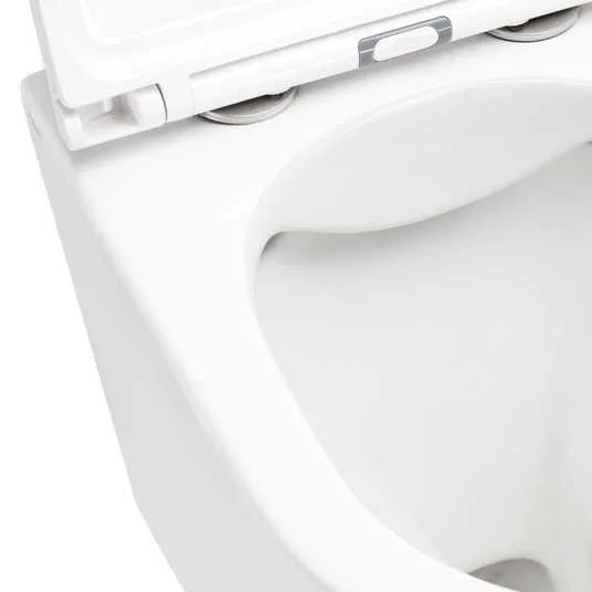 Унітаз підвісний Qtap Scorpio безобідковий з сидінням Slim Soft-close QT1433053ERW, фото №4