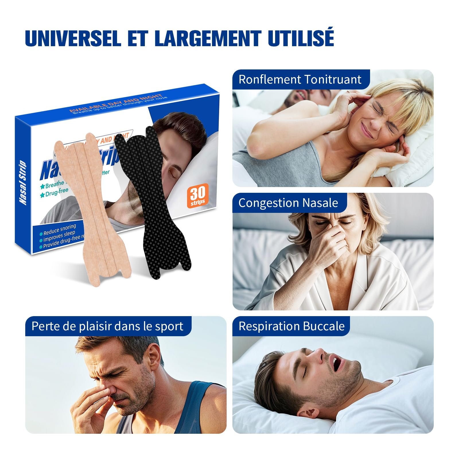 Пластирі для носа від хропіння (30 шт. в упаковці), фото №6
