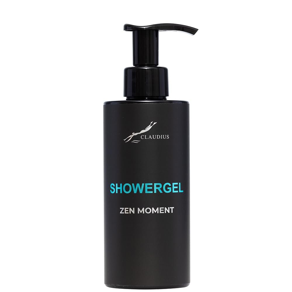 Гель для душу Zen Moment з помпою 300 мл чорний флакон, фото №1