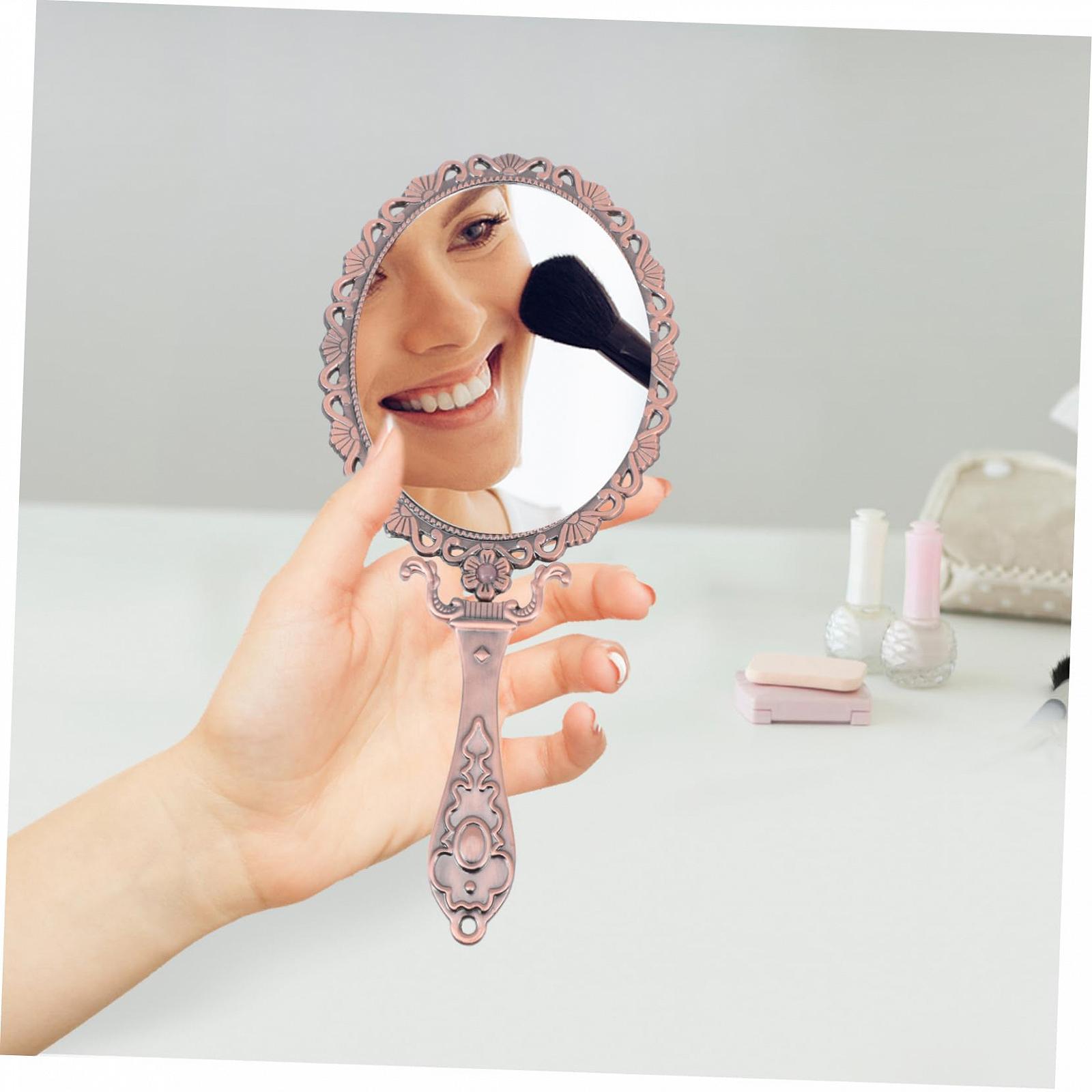 Зеркало Angoily Antique Makeup Folding Handle Европейский стиль Путешествия Цинковый сплав, фото №7 Зеркало Angoily Antique Makeup Folding Handle Европейский стиль Путешествия Цинковый сплав, фото №7