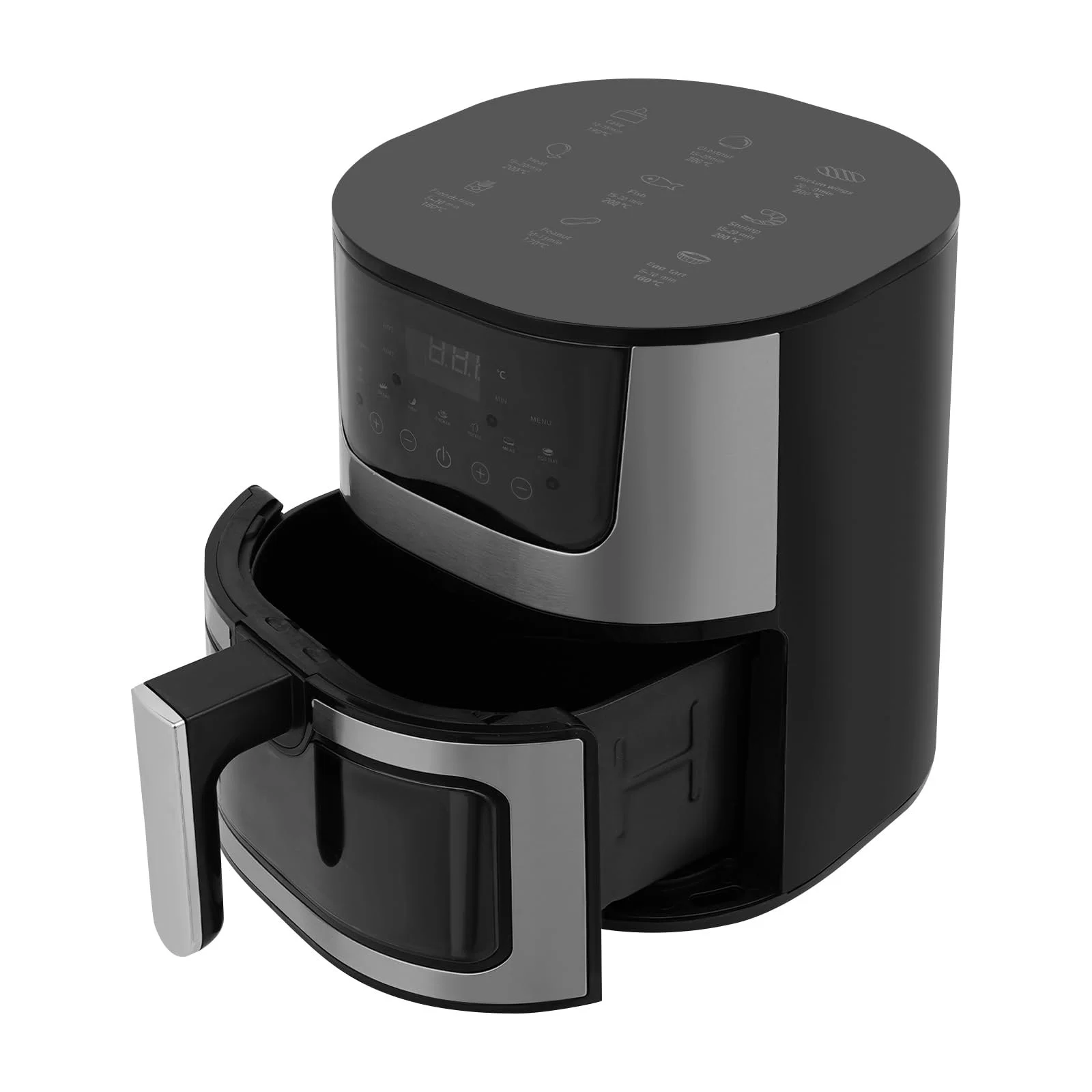 Мультипіч Digital Hot Air Fryer 7L Family Size сенсорний дисплей 9 програм чорна, фото №2 Мультипіч Digital Hot Air Fryer 7L Family Size сенсорний дисплей 9 програм чорна, фото №2