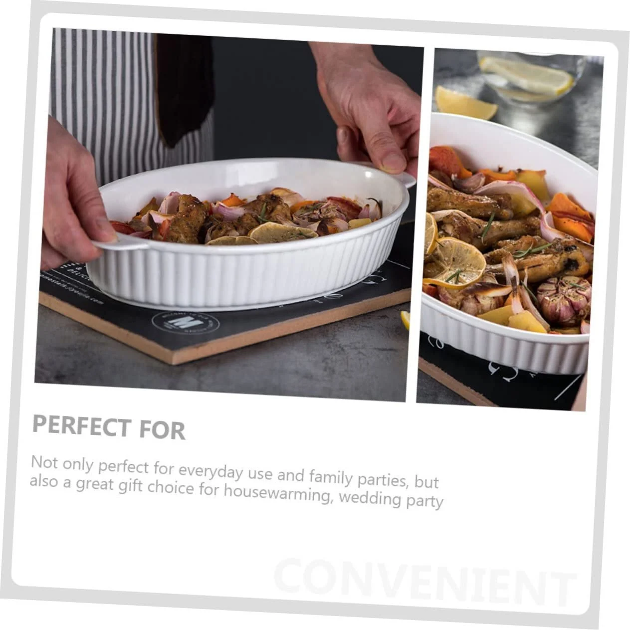 Форма для запекания iplusmile керамическая овальная термостойкая антипригарная, фото №9 Форма для запекания iplusmile керамическая овальная термостойкая антипригарная, фото №9