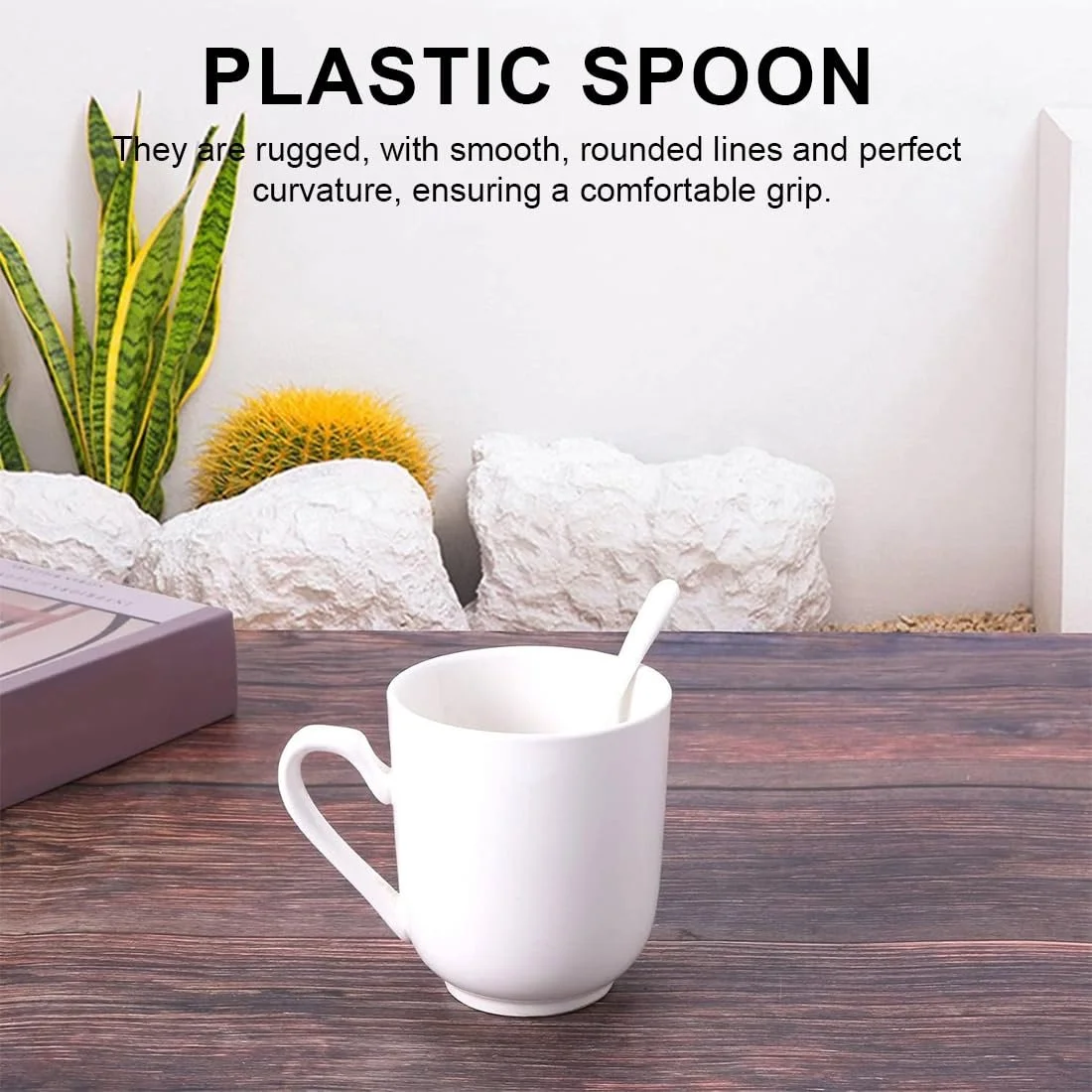 Ложка Пластиковая Белая 12 шт, фото №4