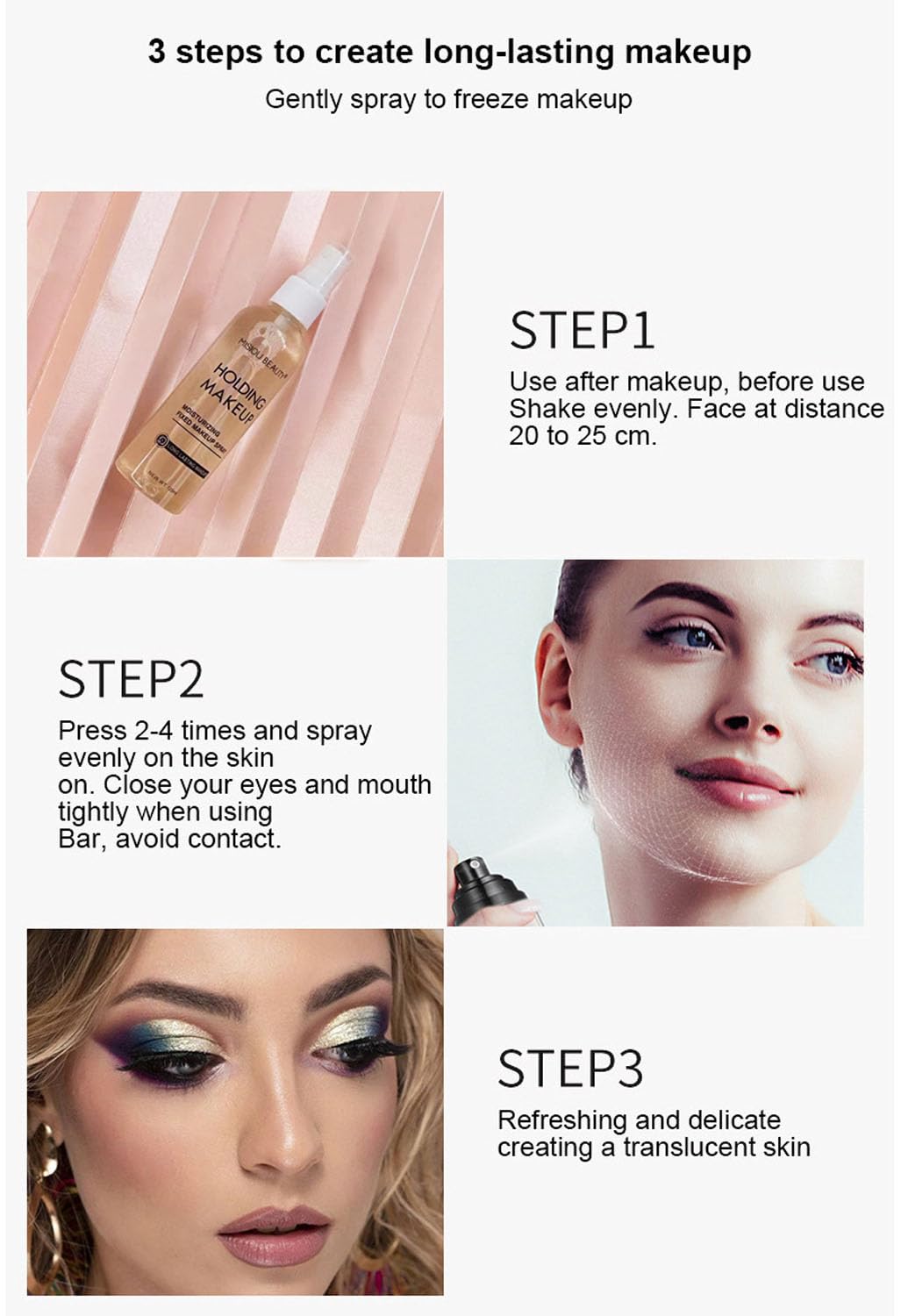 Легкий фіксатор макіяжу для обличчя 4 унції білий, фото №7