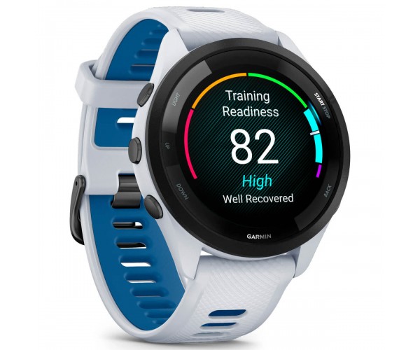 Смарт-годинник Garmin Forerunner 265 Black Bezel with Whitestone Case and Whitestone/Tidal Blue Silicone Band (010-02810-51), фото №10