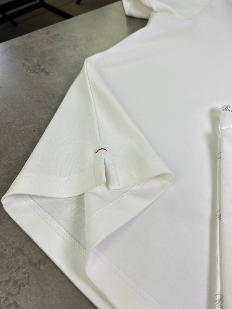 Футболка Loro Piana classic біла f662, фото №4