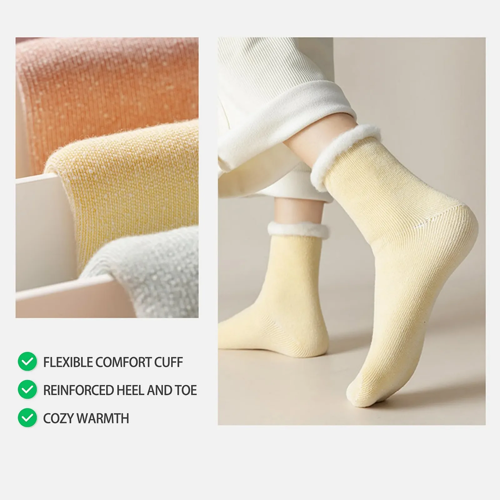 Шкарпетки Жіночі Теплі Пухнасті 5 пар, фото №4