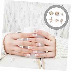 Металлические подвески для ногтей со стразами Vintage для маникюра, 12 шт. synthetic.ua - Фото 1