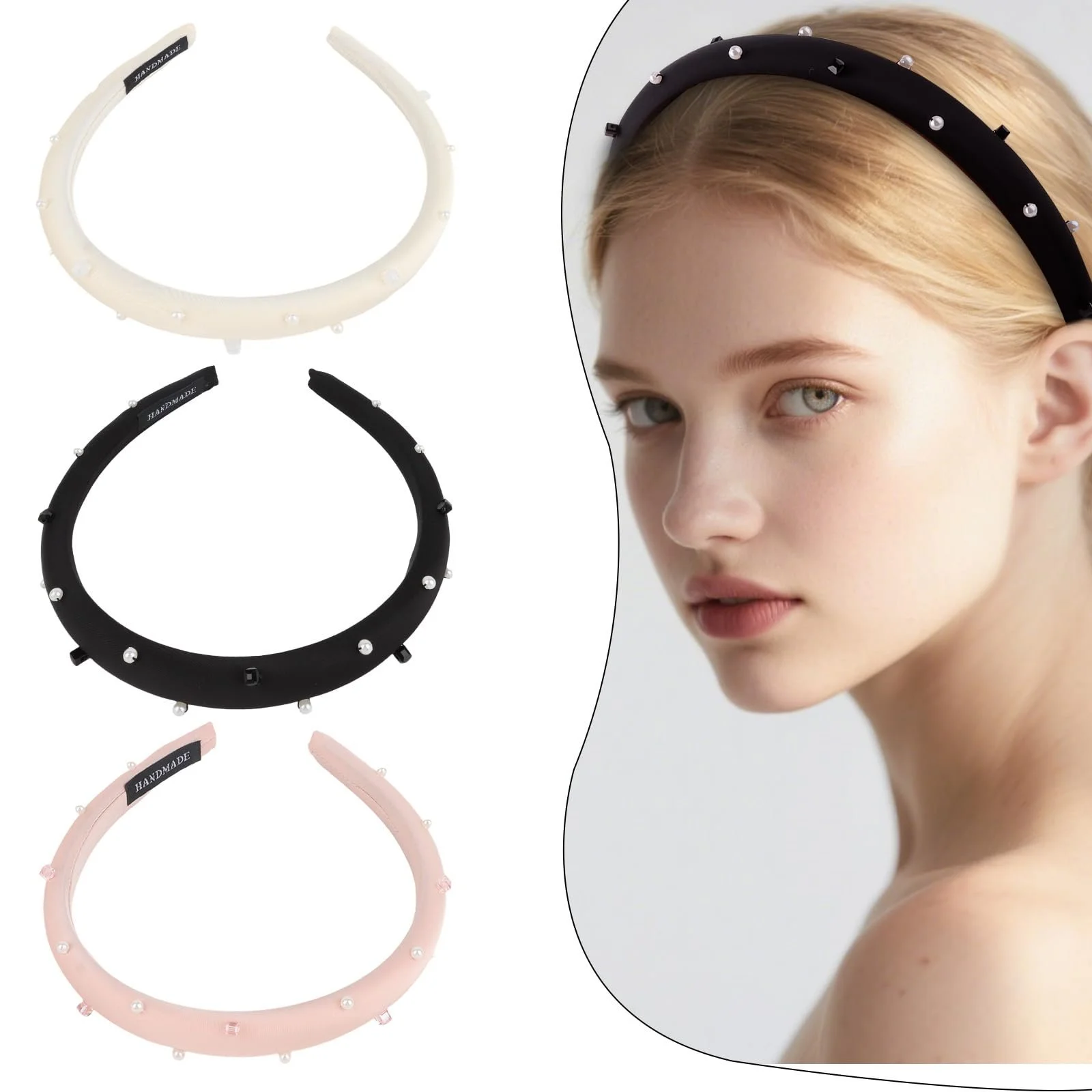 Обруч Жіночий Елегантний 3 Штуки, фото №4